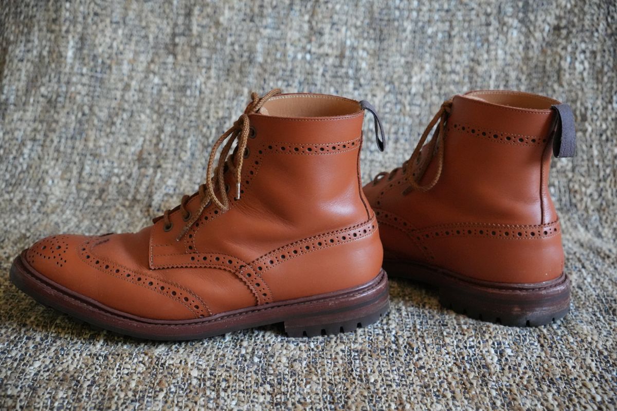 Photo by DownThunderdome on September 30, 2025 of the Tricker's Malton Country Boot in C-Shade Tan.