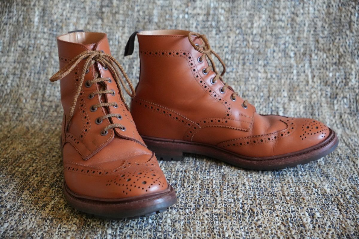 Photo by DownThunderdome on September 30, 2025 of the Tricker's Malton Country Boot in C-Shade Tan.