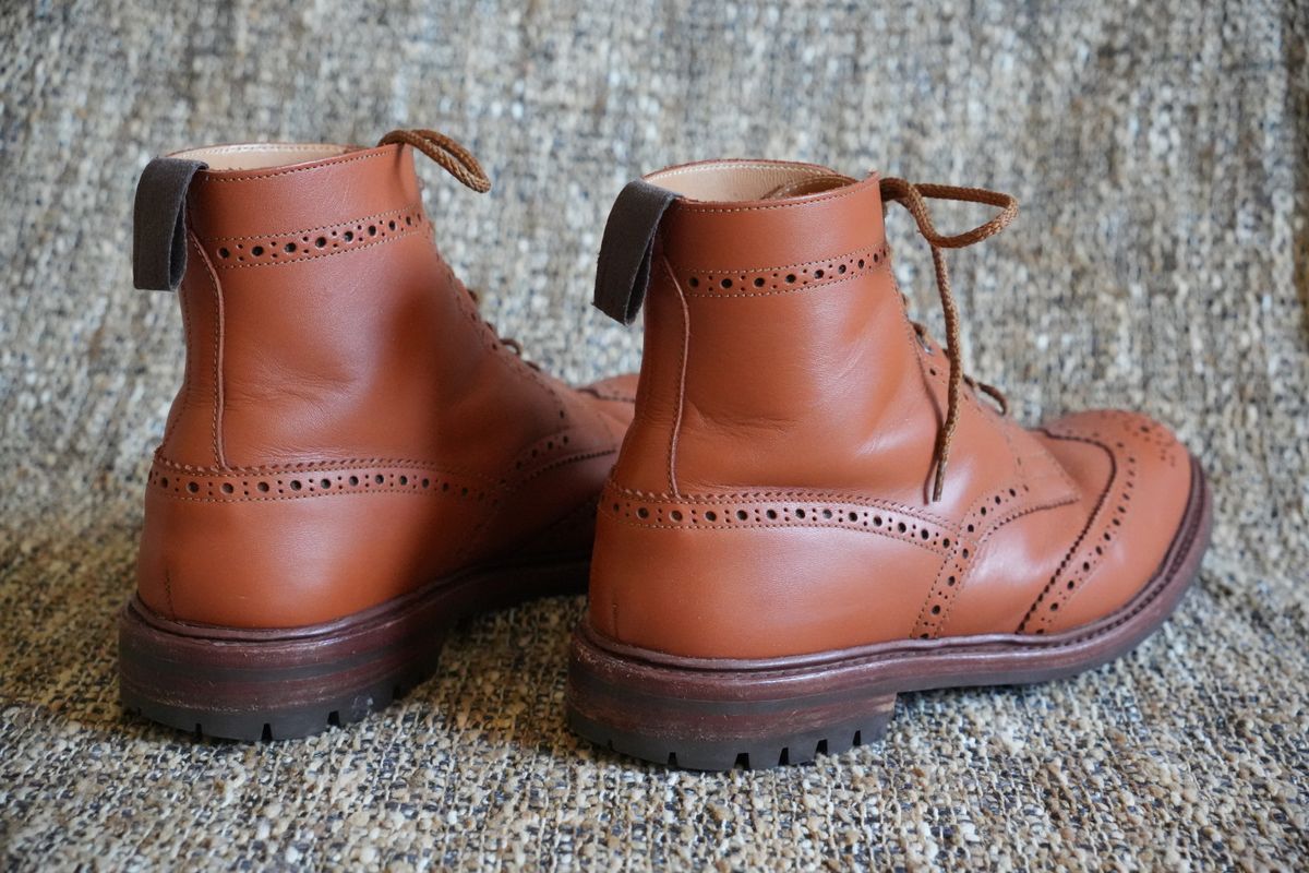 Photo by DownThunderdome on September 30, 2025 of the Tricker's Malton Country Boot in C-Shade Tan.