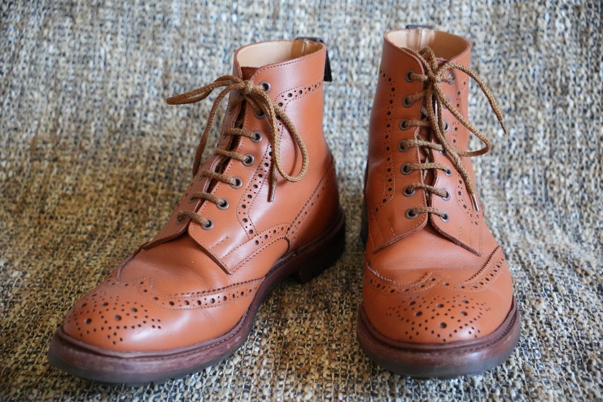 Photo by DownThunderdome on September 30, 2025 of the Tricker's Malton Country Boot in C-Shade Tan.