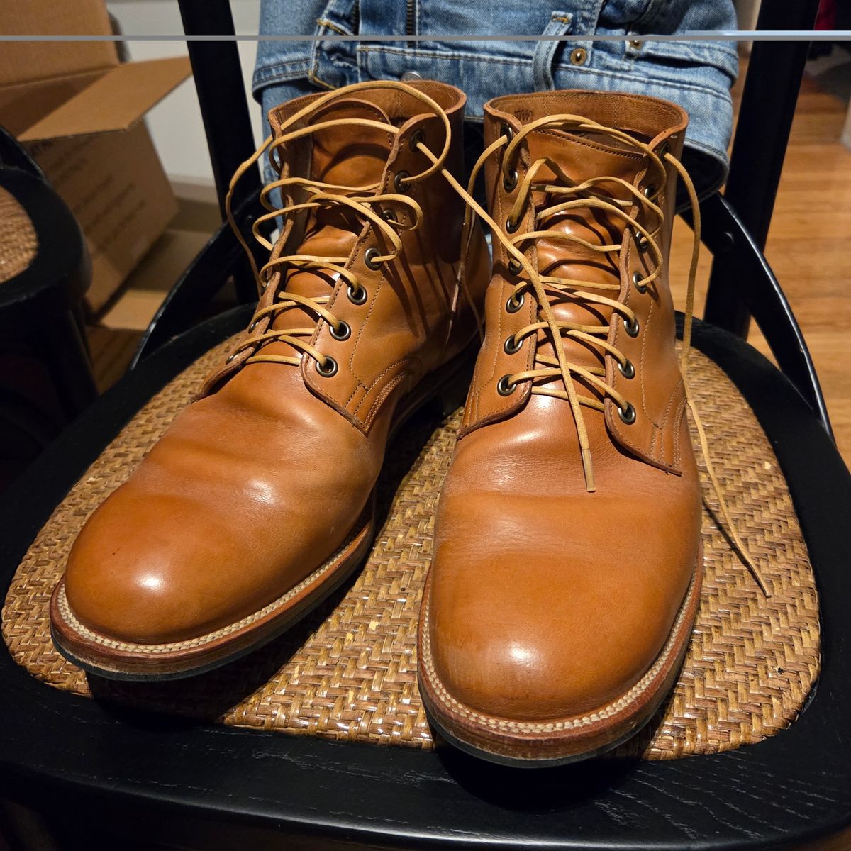 Photo by DownThunderdome on April 16, 2025 of the Viberg Service Boot in Maryam Bruciato TPR Horsebutt.