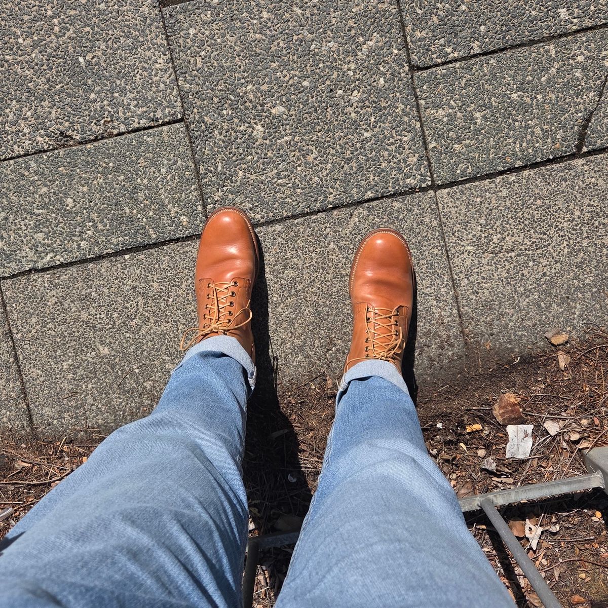 Photo by DownThunderdome on April 16, 2025 of the Viberg Service Boot in Maryam Bruciato TPR Horsebutt.