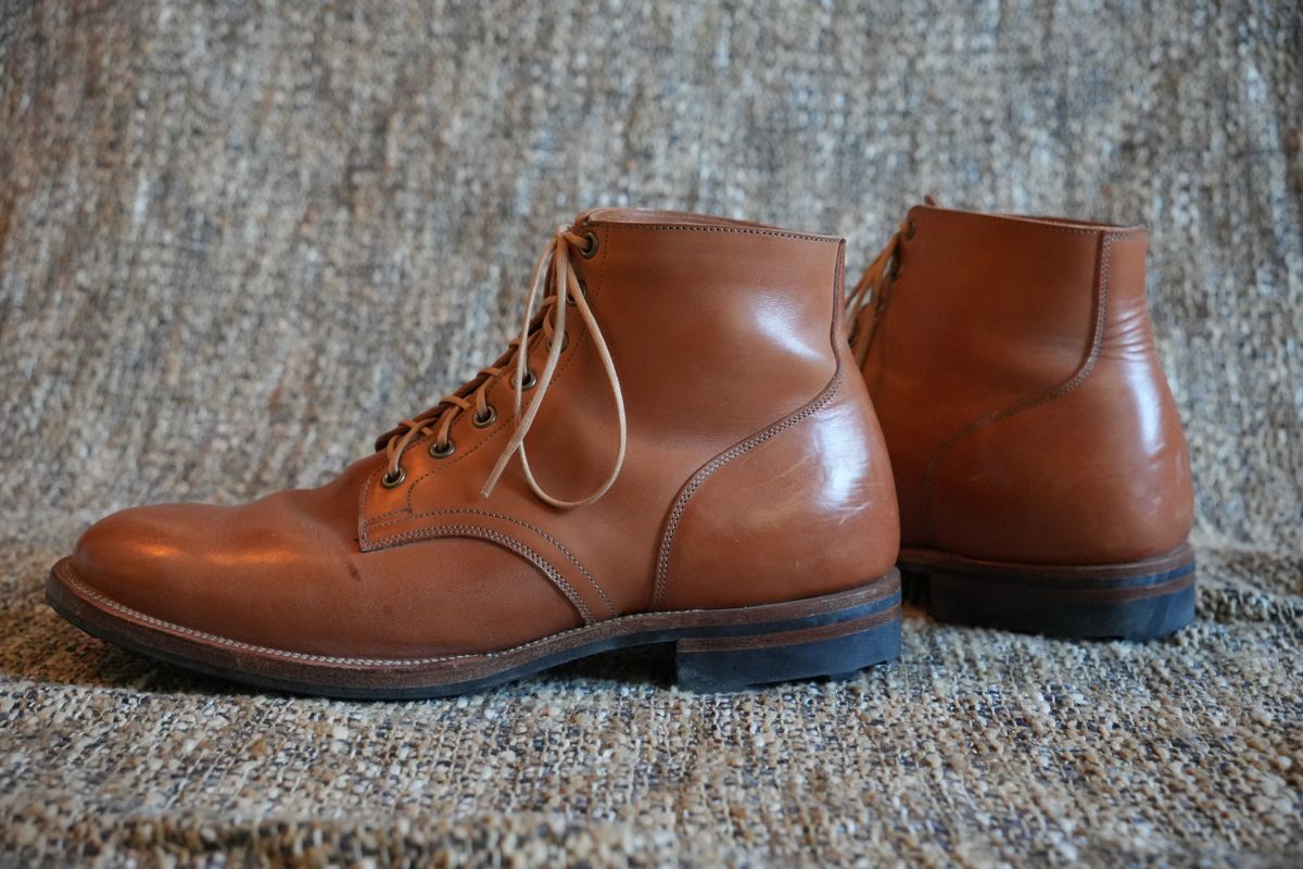 Photo by DownThunderdome on September 30, 2025 of the Viberg Service Boot in Maryam Bruciato TPR Horsebutt.