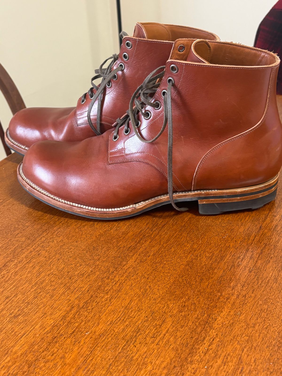 Photo by NHTerp on June 29, 2026 of the Viberg Service Boot in Conciera Walpier Cognac Tuscany.