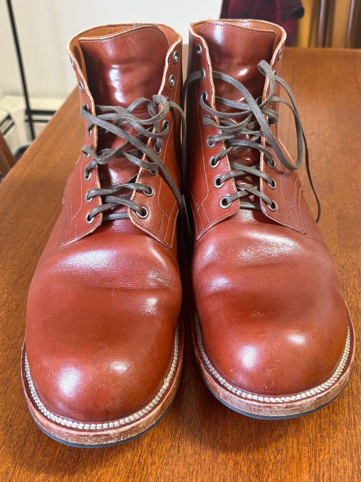 Photo by NHTerp on June 29, 2026 of the Viberg Service Boot in Conciera Walpier Cognac Tuscany.