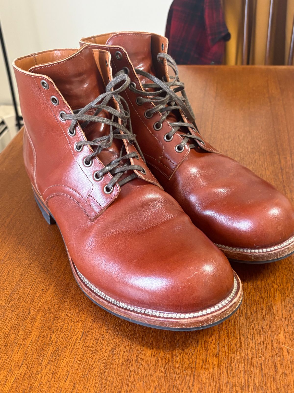 Photo by NHTerp on June 29, 2026 of the Viberg Service Boot in Conciera Walpier Cognac Tuscany.