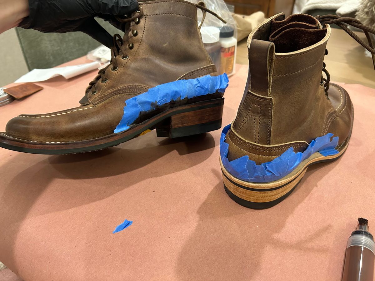 Photo by theotherjeff on January 20, 2026 of the Nicks Moc Toe in Horween Predator Natural.