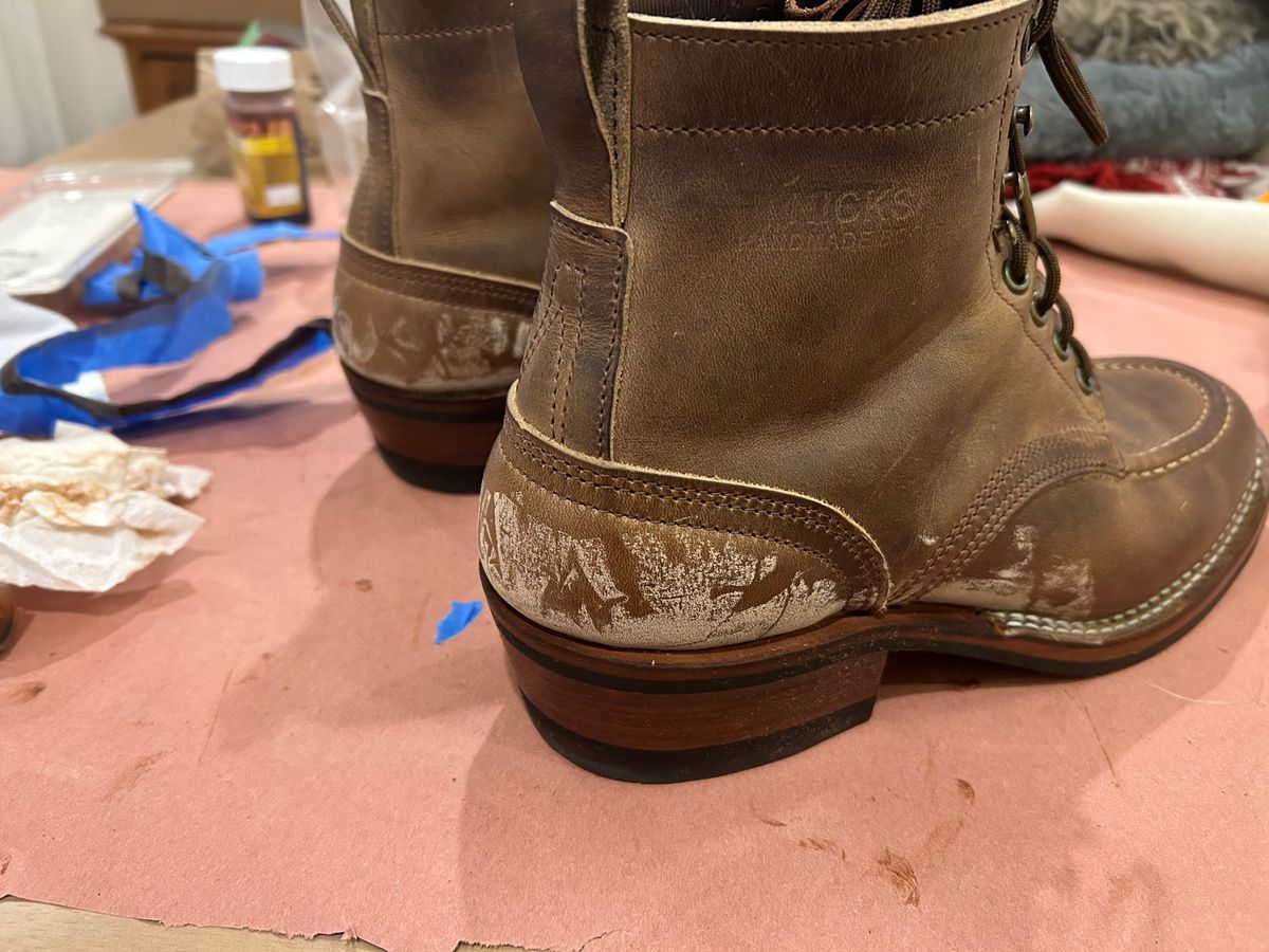 Photo by theotherjeff on January 20, 2026 of the Nicks Moc Toe in Horween Predator Natural.