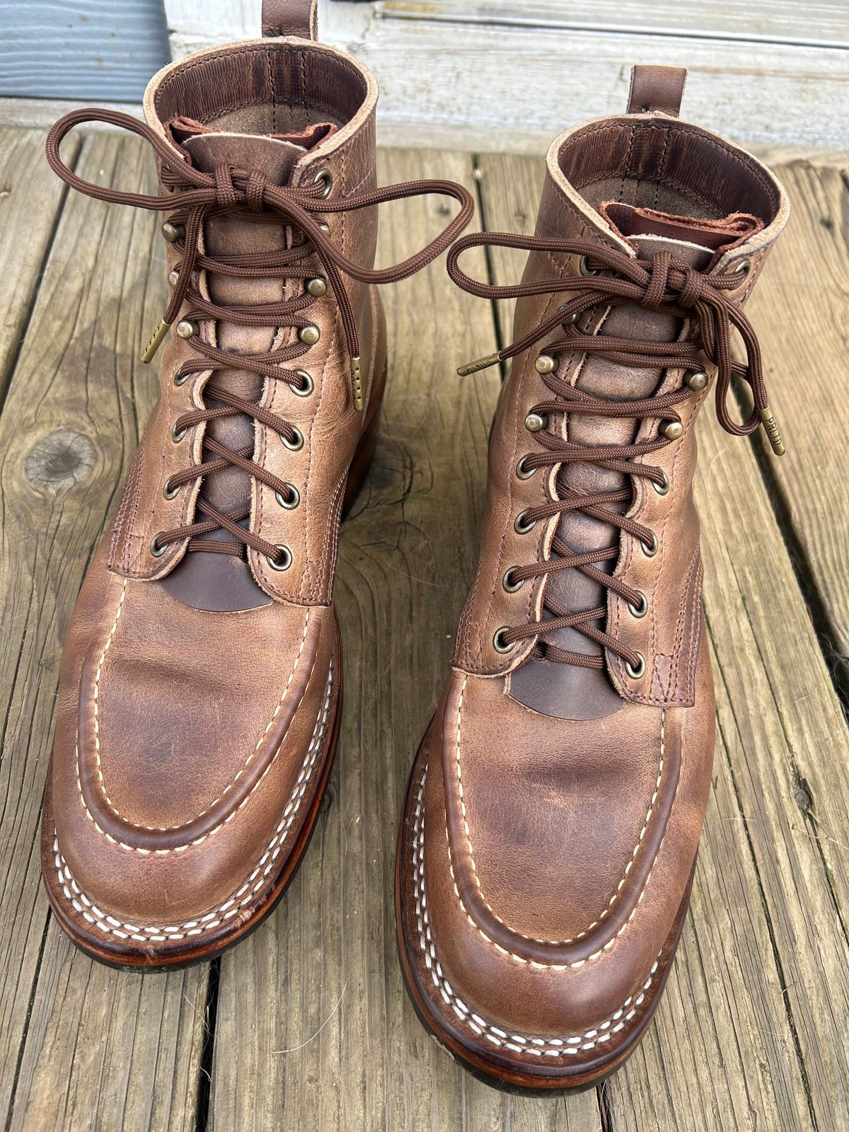 Photo by theotherjeff on January 25, 2026 of the Nicks Moc Toe in Horween Predator Natural.