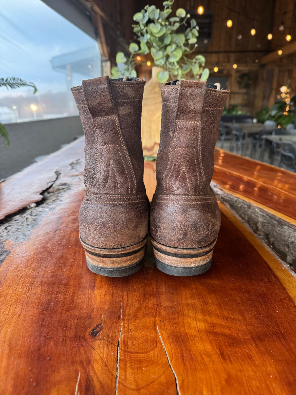 Photo by gstein.250 on November 3, 2025 of the Drew's Boots Contractor 8-inch in Brown Roughout.