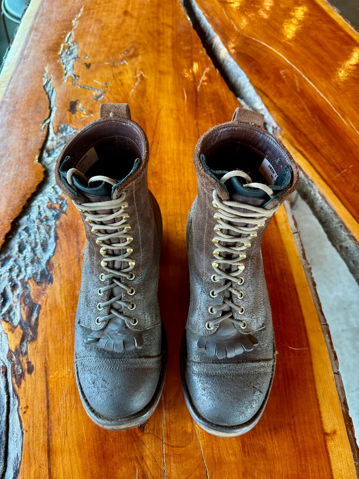 Photo by gstein.250 on March 5, 2026 of the Drew's Boots Contractor 8-inch in Brown Roughout.