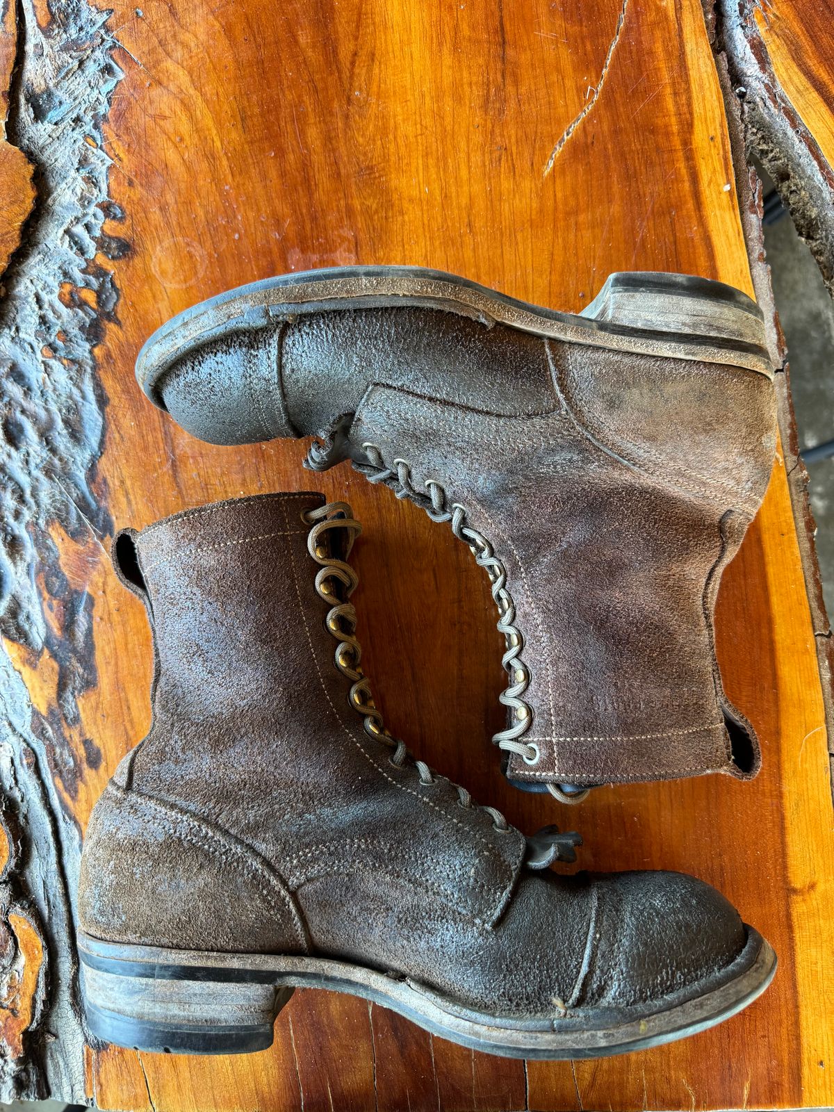 Photo by gstein.250 on April 4, 2026 of the Drew's Boots Contractor 8-inch in Brown Roughout.