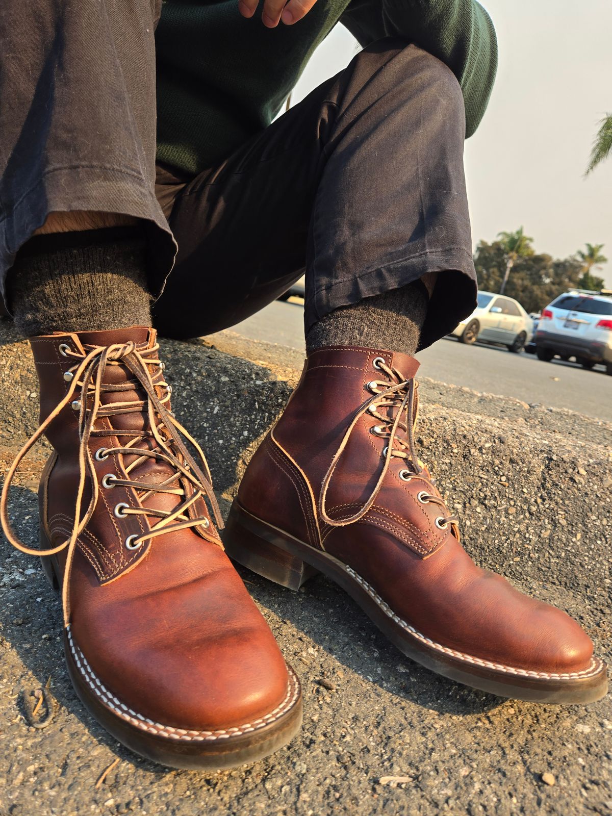 Photo by InanimatePepper on January 22, 2025 of the Nicks Custom Model in Italian Brown Cypress.