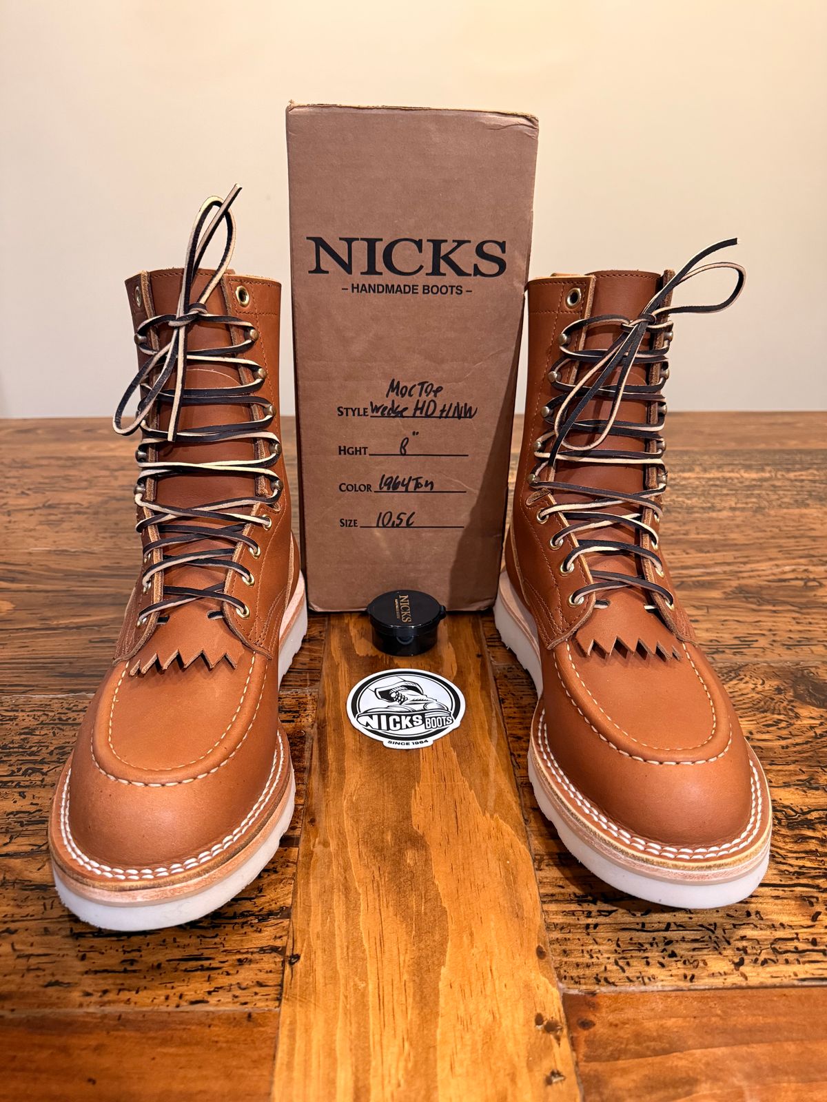 Photo by CurtQuick on July 10, 2026 of the Nicks Moc Toe in Seidel 1964 Tan.