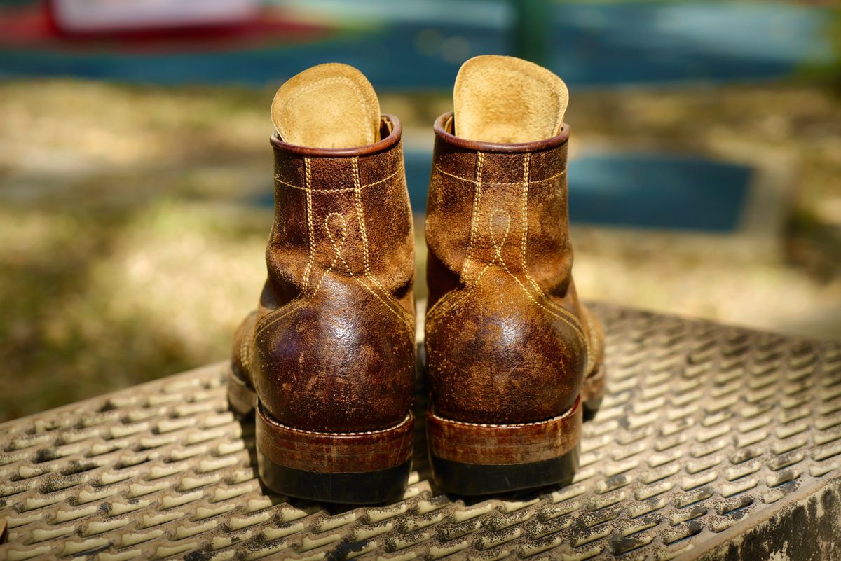 Photo by wwhmusic on April 4, 2026 of the Fortis Boots Strider in Indonesian Brown Waxed Flesh.