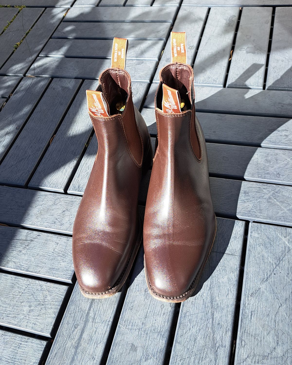 Photo by miboots on April 2, 2025 of the R.M. Williams Craftsman Boot in Chestnut Yearling.