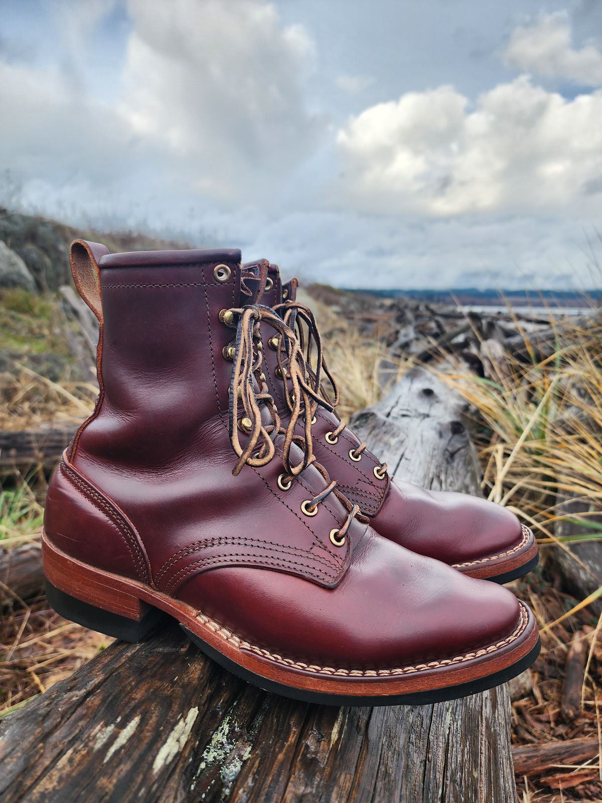 Photo by ProletariatPrince on March 5, 2026 of the Nicks Nicks X Parkhurst V3 in Wickett & Craig Chestnut Oiled Latigo.