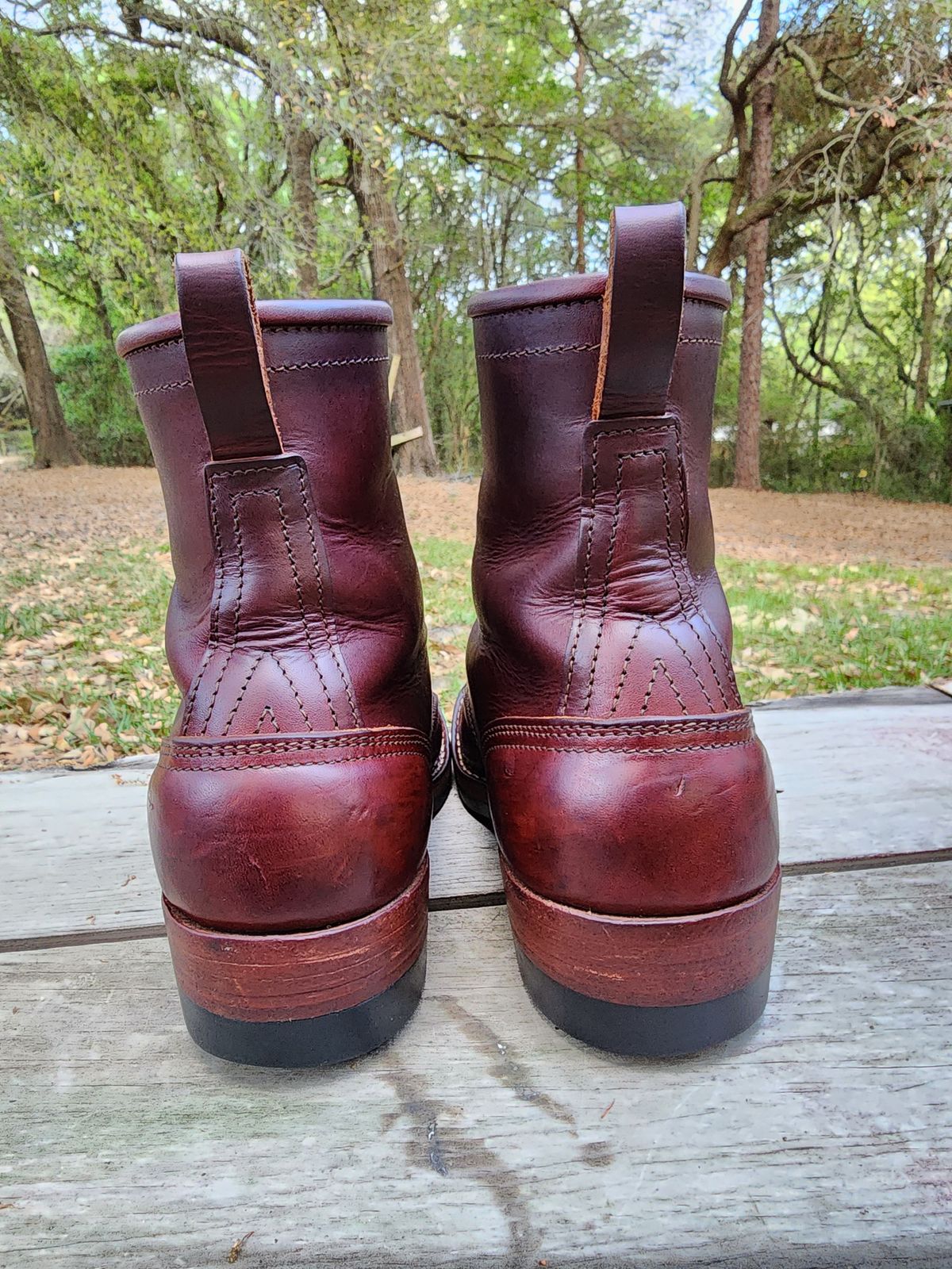 Photo by ProletariatPrince on April 4, 2026 of the Nicks Nicks X Parkhurst V3 in Wickett & Craig Chestnut Oiled Latigo.