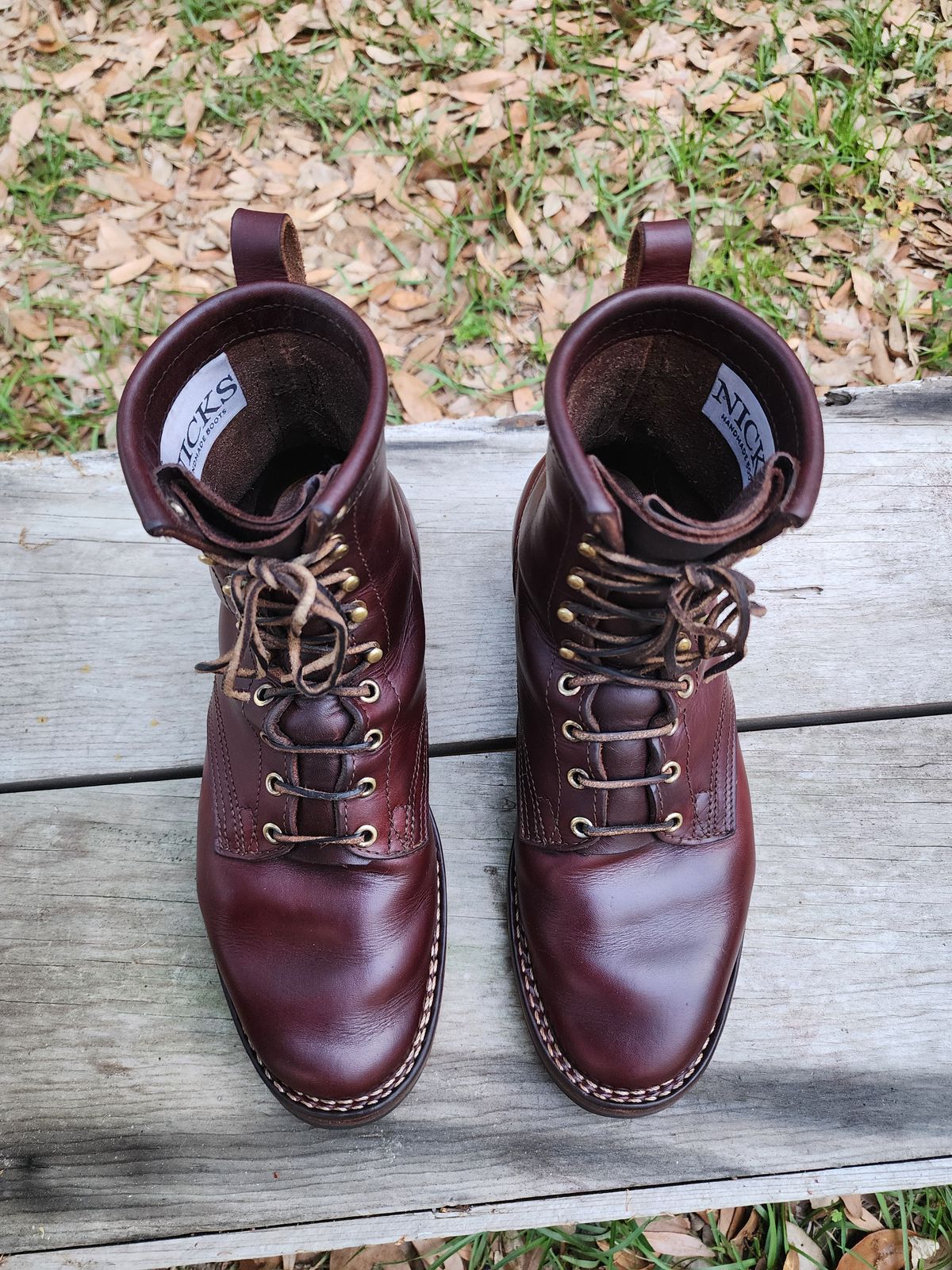 Photo by ProletariatPrince on April 4, 2026 of the Nicks Nicks X Parkhurst V3 in Wickett & Craig Chestnut Oiled Latigo.