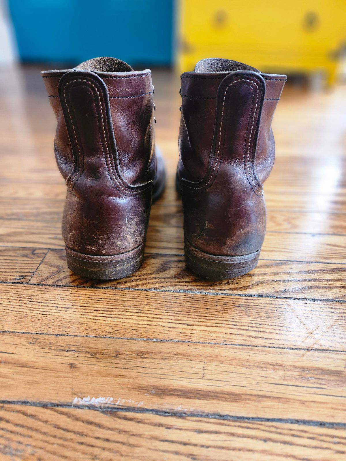 Photo by mountain_trash_forever on August 3, 2024 of the Red Wing Iron Ranger in S.B. Foot Amber Harness.