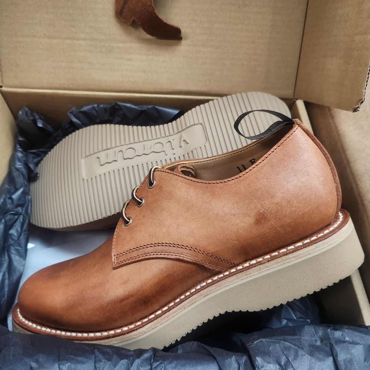 Photo by ahzrukal on September 4, 2025 of the Zerrows Derby-3 in Oiled Scratch Brown.