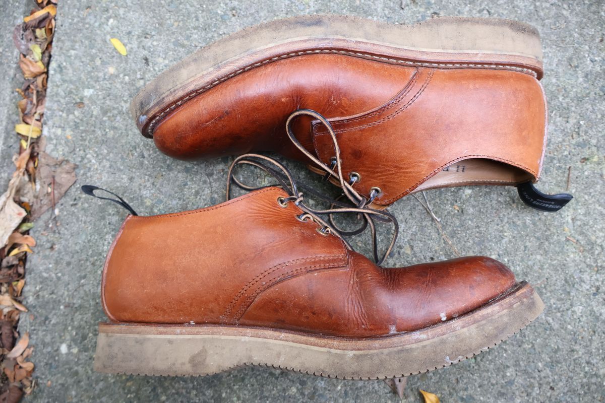 Photo by ahzrukal on November 1, 2025 of the Zerrows Derby-3 in Oiled Scratch Brown.