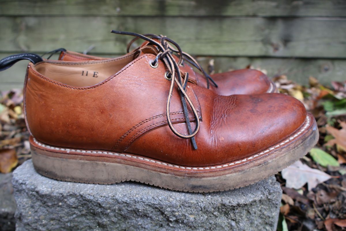 Photo by ahzrukal on November 1, 2025 of the Zerrows Derby-3 in Oiled Scratch Brown.