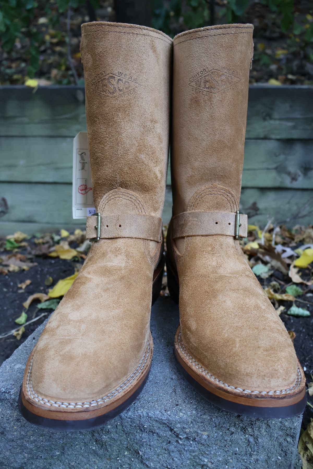 Photo by ahzrukal on October 1, 2025 of the Wesco x Ship John Derroll Boot in Seidel British Tan Domain Roughout.