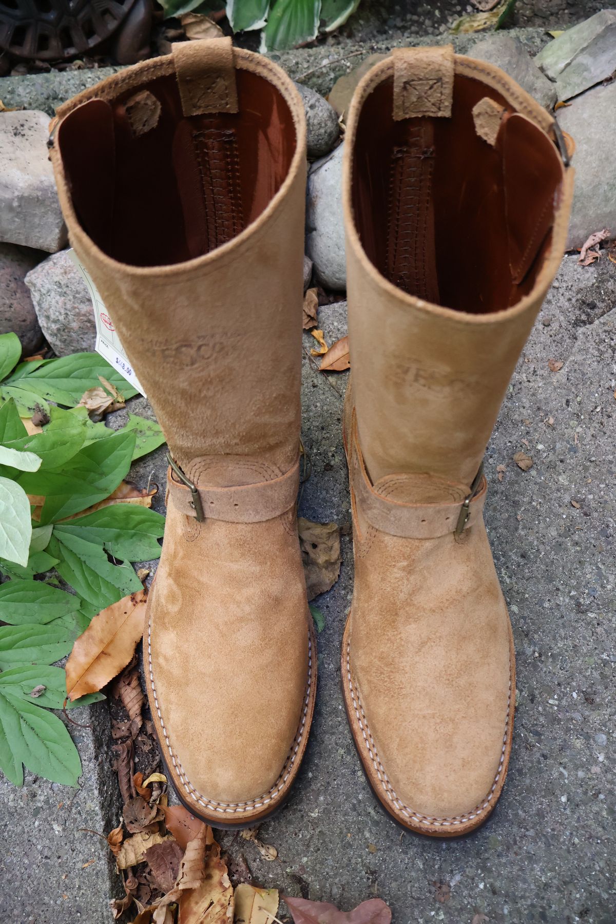 Photo by ahzrukal on October 1, 2025 of the Wesco x Ship John Derroll Boot in Seidel British Tan Domain Roughout.