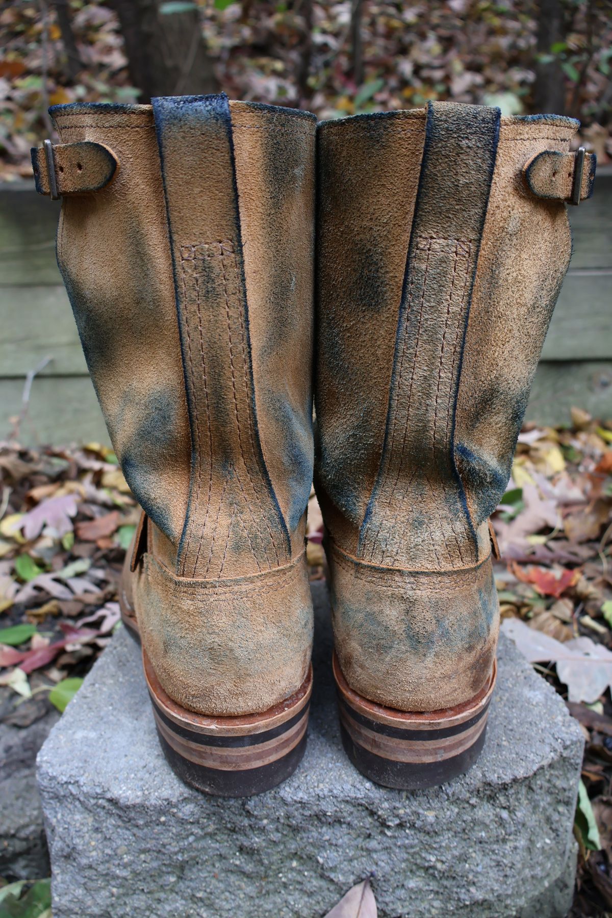 Photo by ahzrukal on November 1, 2025 of the Wesco x Ship John Derroll Boot in Seidel British Tan Domain Roughout.