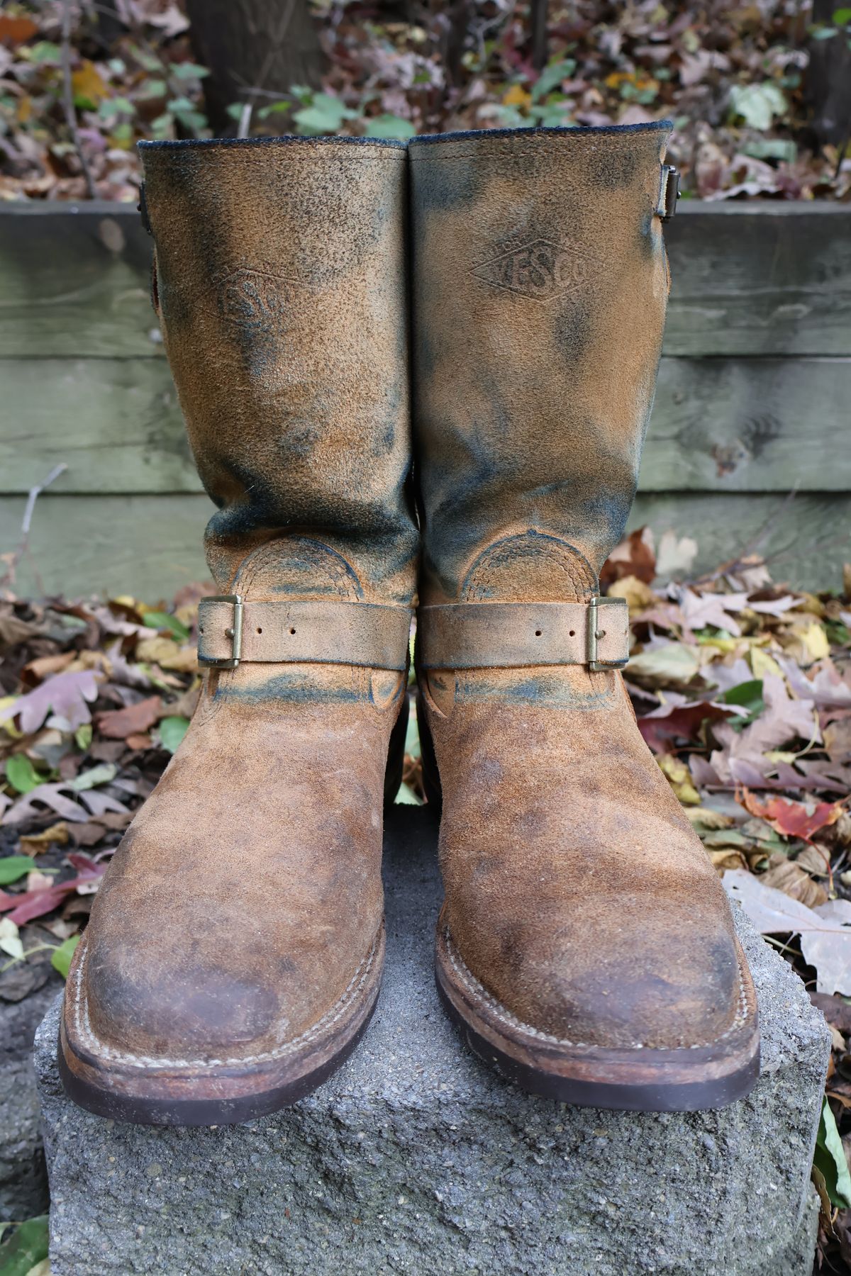 Photo by ahzrukal on November 1, 2025 of the Wesco x Ship John Derroll Boot in Seidel British Tan Domain Roughout.
