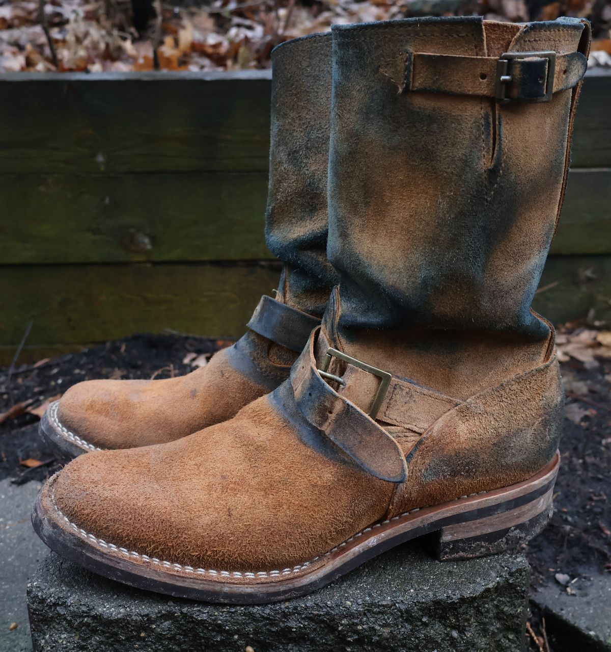 Photo by ahzrukal on April 4, 2026 of the Wesco x Ship John Derroll Boot in Seidel British Tan Domain Roughout.