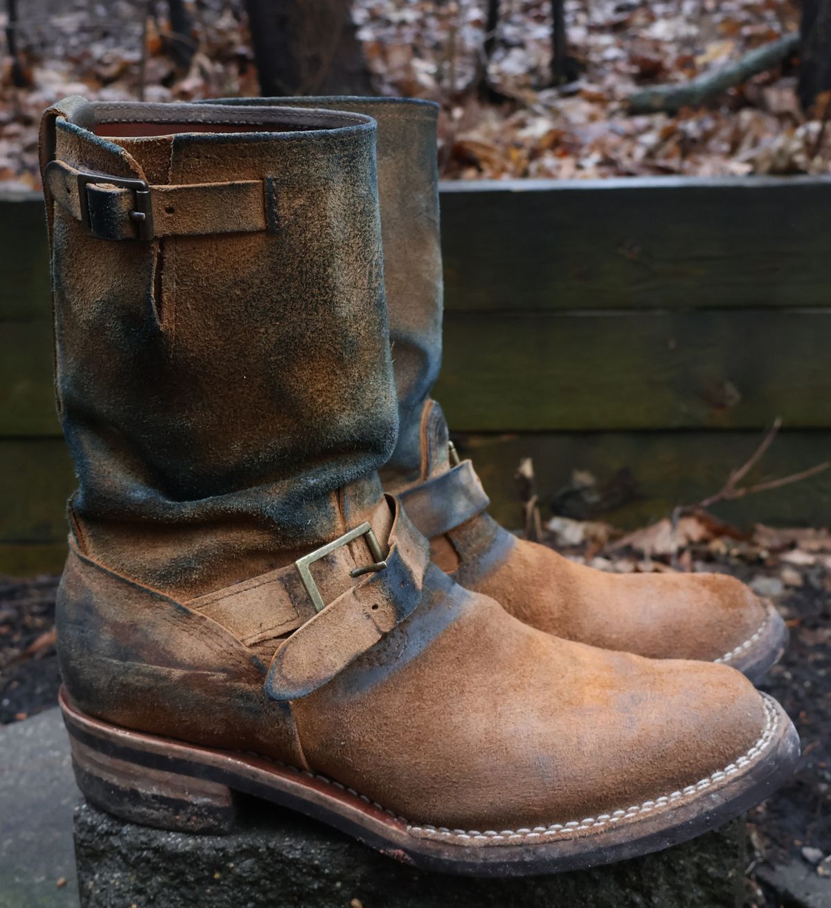 Photo by ahzrukal on April 4, 2026 of the Wesco x Ship John Derroll Boot in Seidel British Tan Domain Roughout.