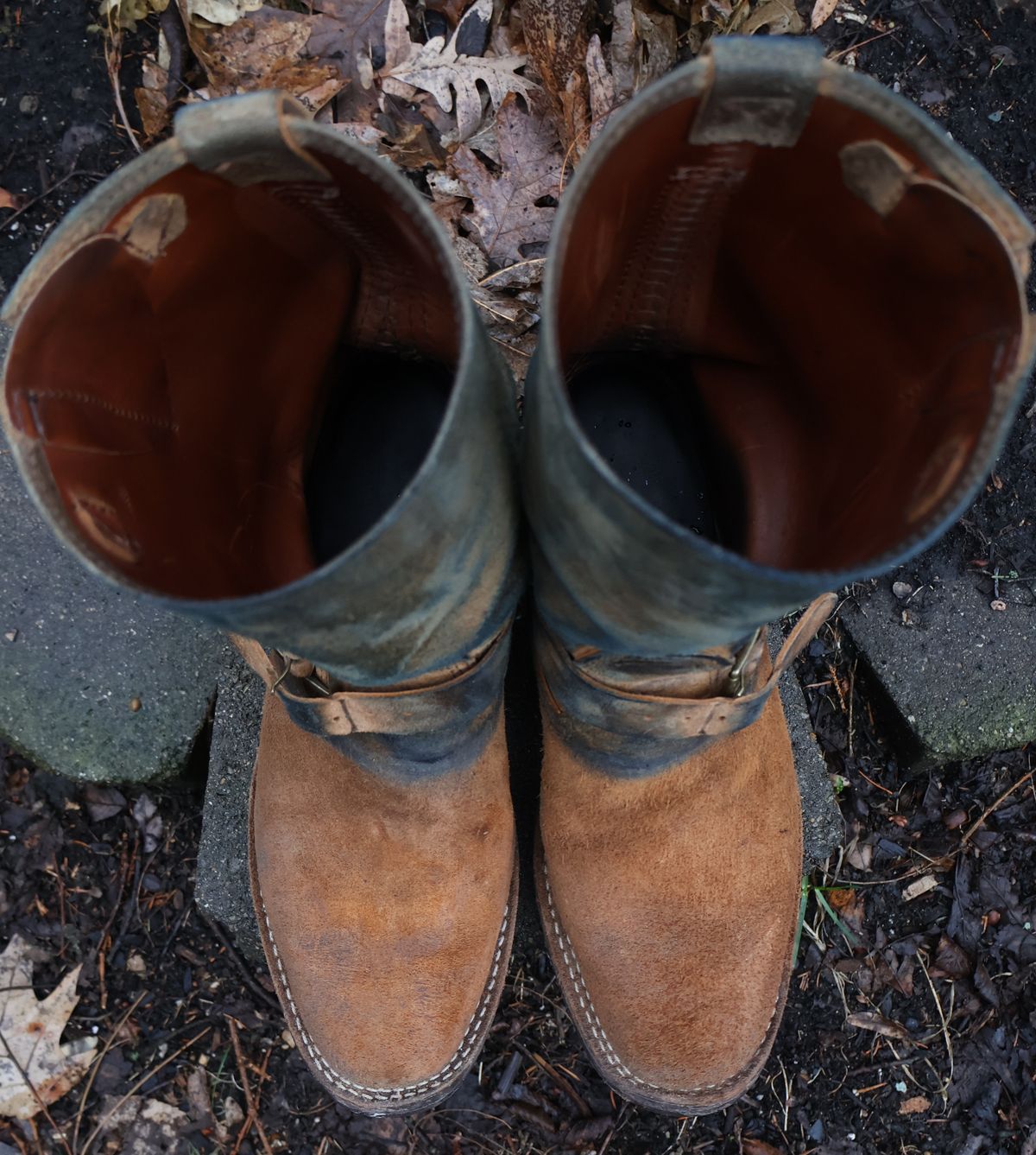 Photo by ahzrukal on April 5, 2026 of the Wesco x Ship John Derroll Boot in Seidel British Tan Domain Roughout.
