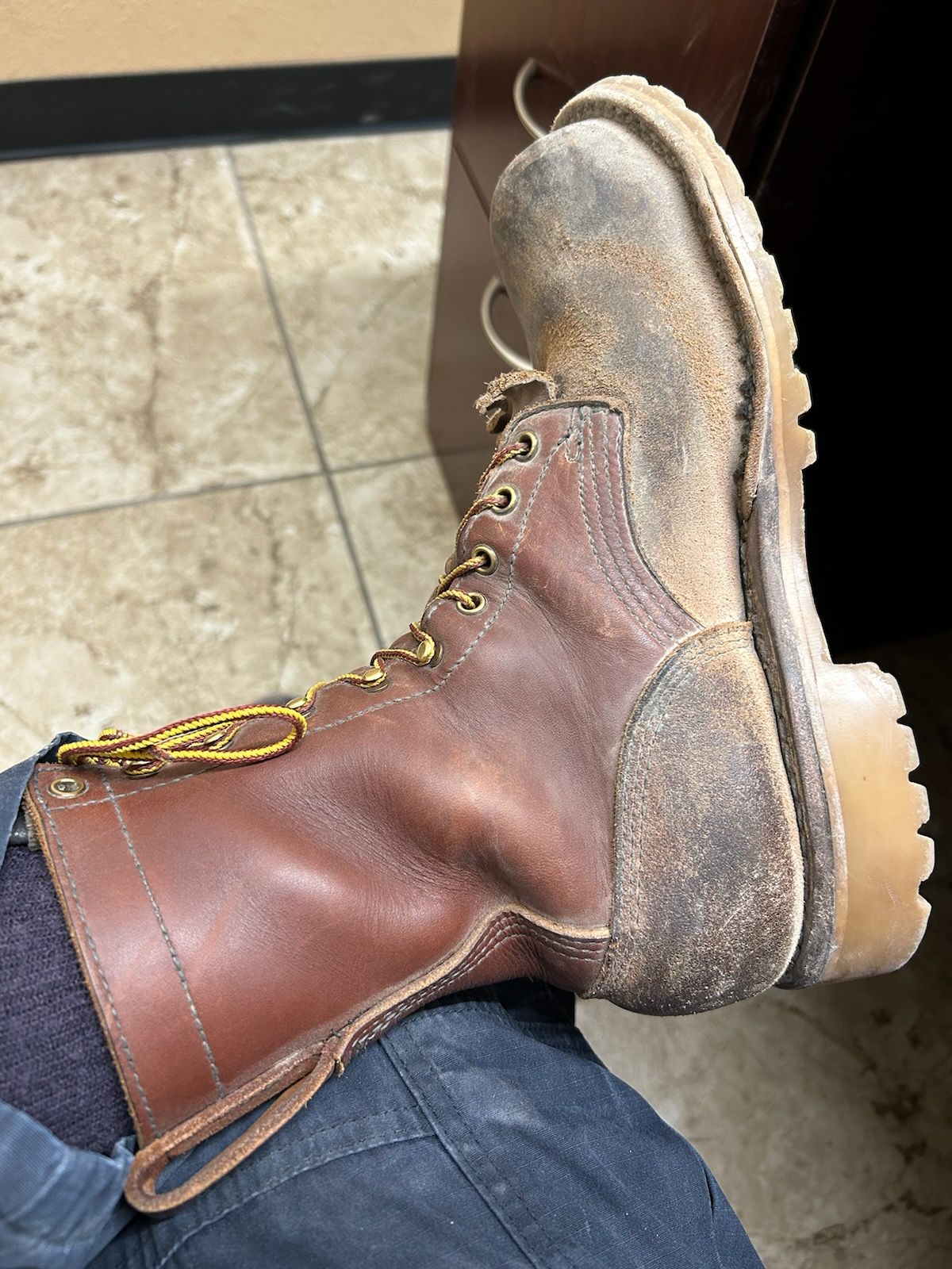 Photo by billyburl on September 30, 2025 of the JK Boots O.T. in Seidel Redwood Oil Tan.