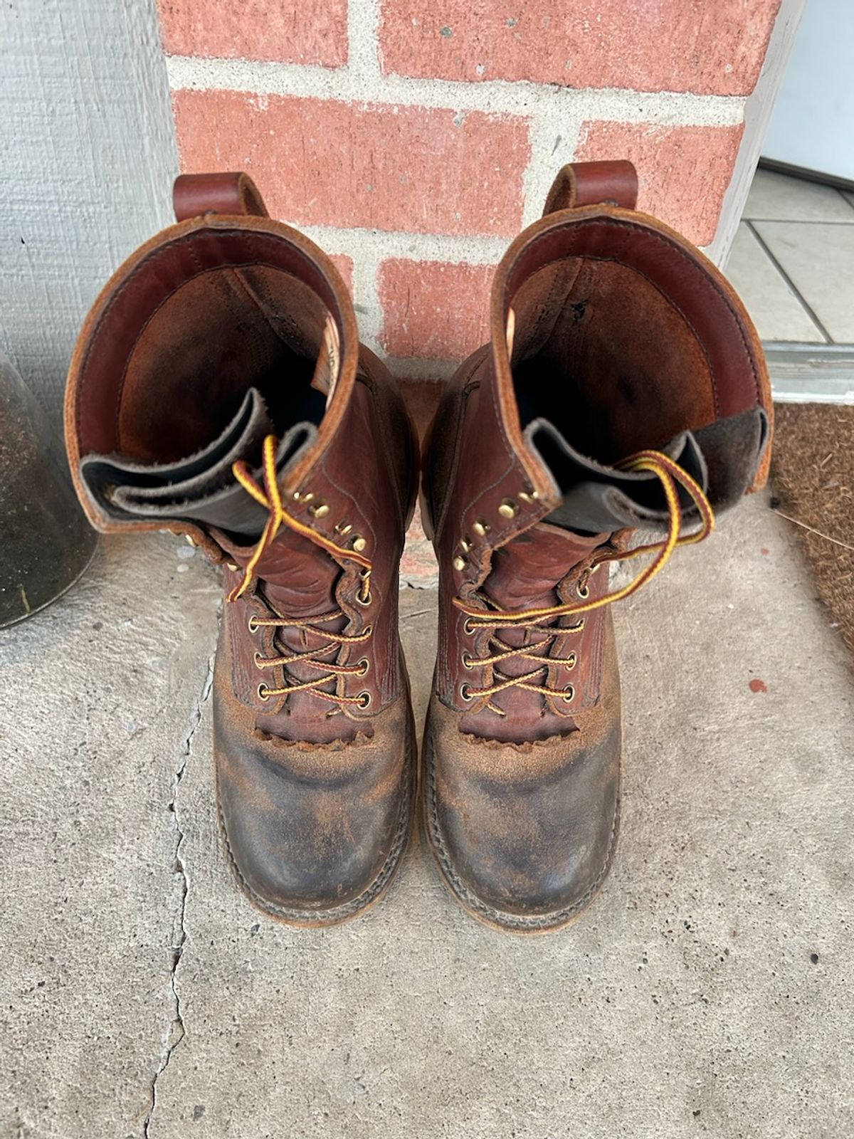 Photo by billyburl on October 1, 2025 of the JK Boots O.T. in Seidel Redwood Oil Tan.