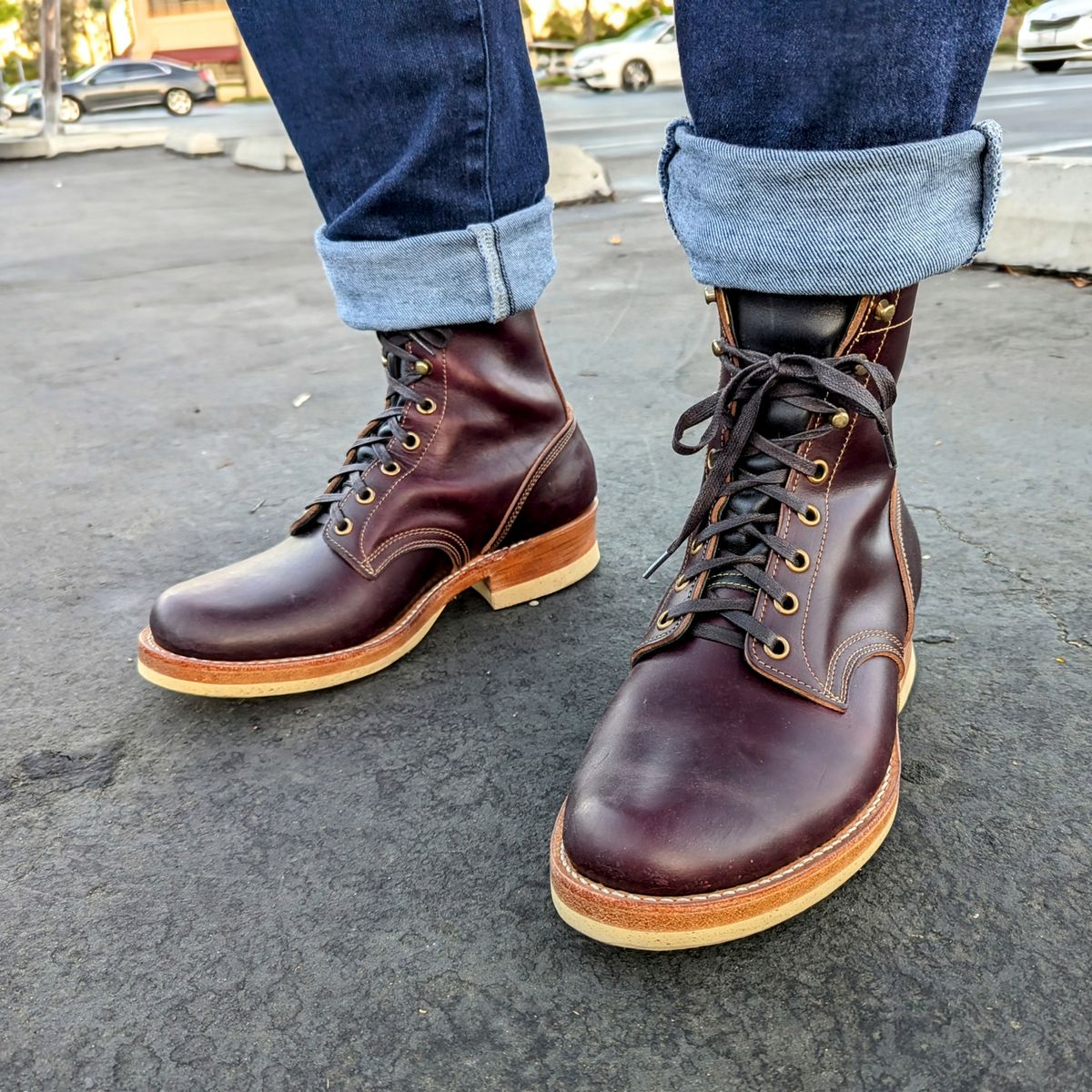 Photo by chipadoodle on November 21, 2024 of the Role Club Underdogs in Horween Color 8 Chromexcel Horsehide.