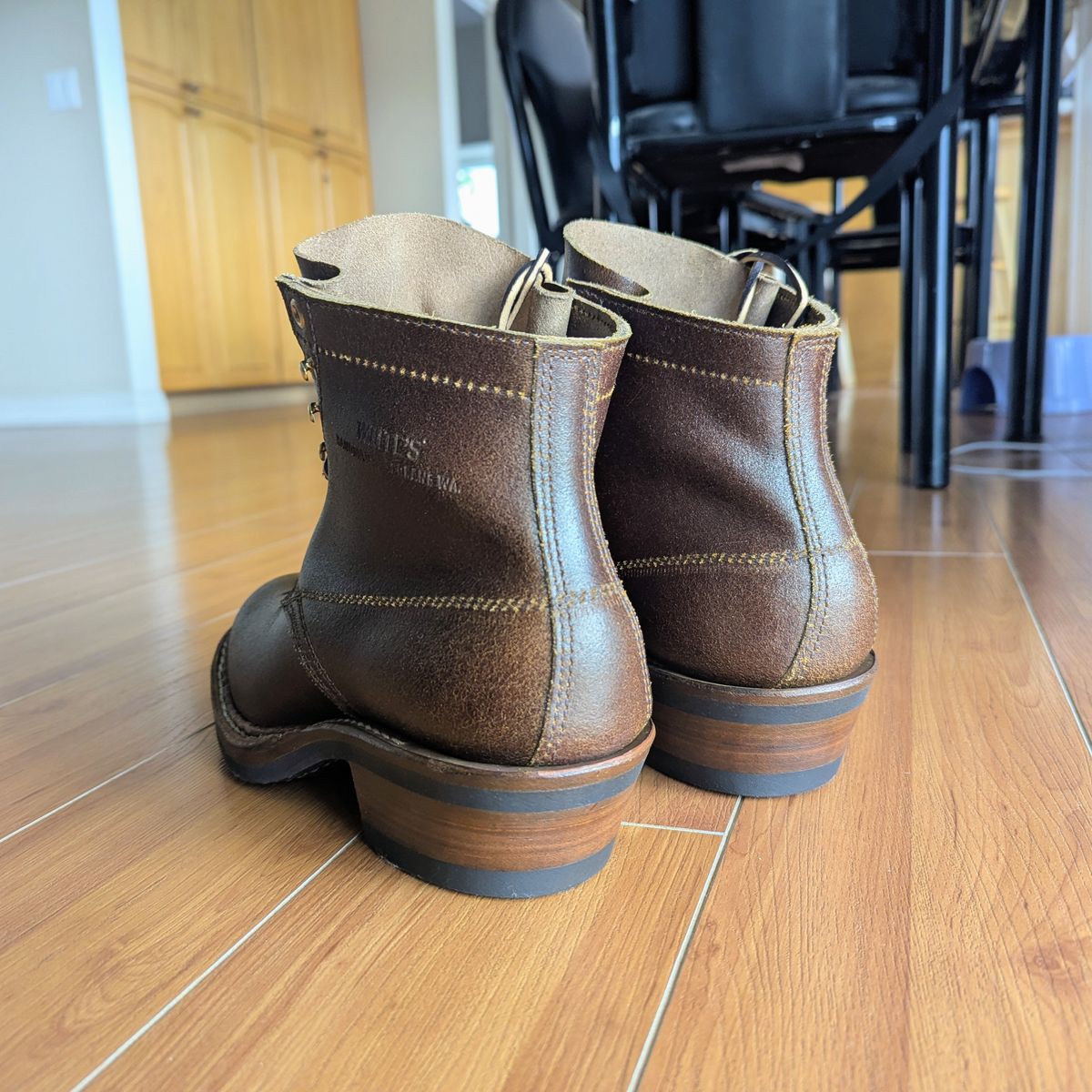 Photo by chipadoodle on November 18, 2025 of the White's Sundance in Horween Cinnamon Waxed Flesh.