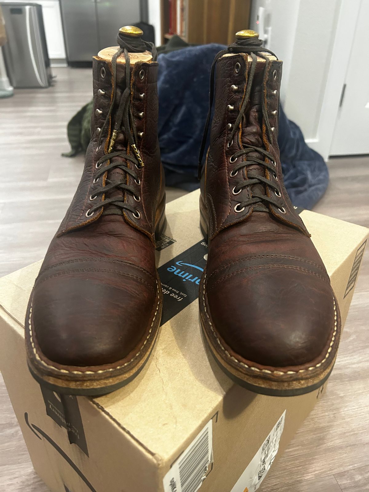 Photo by misterclean22 on February 6, 2025 of the White's MP-Sherman Toe Cap in Law Tanning Brown Bison.