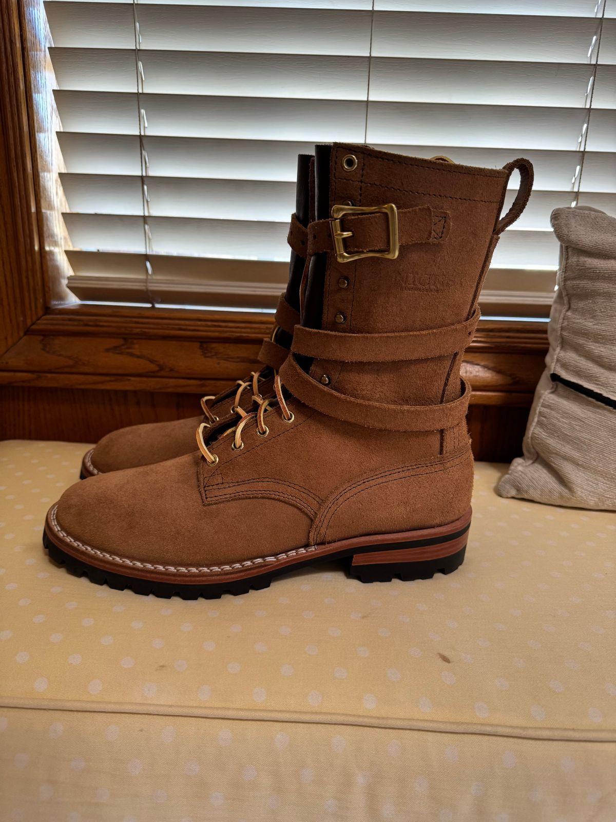 Photo by djsneakrfreak on September 5, 2025 of the Nicks BuilderPro in Seidel 1964 Tan Roughout.