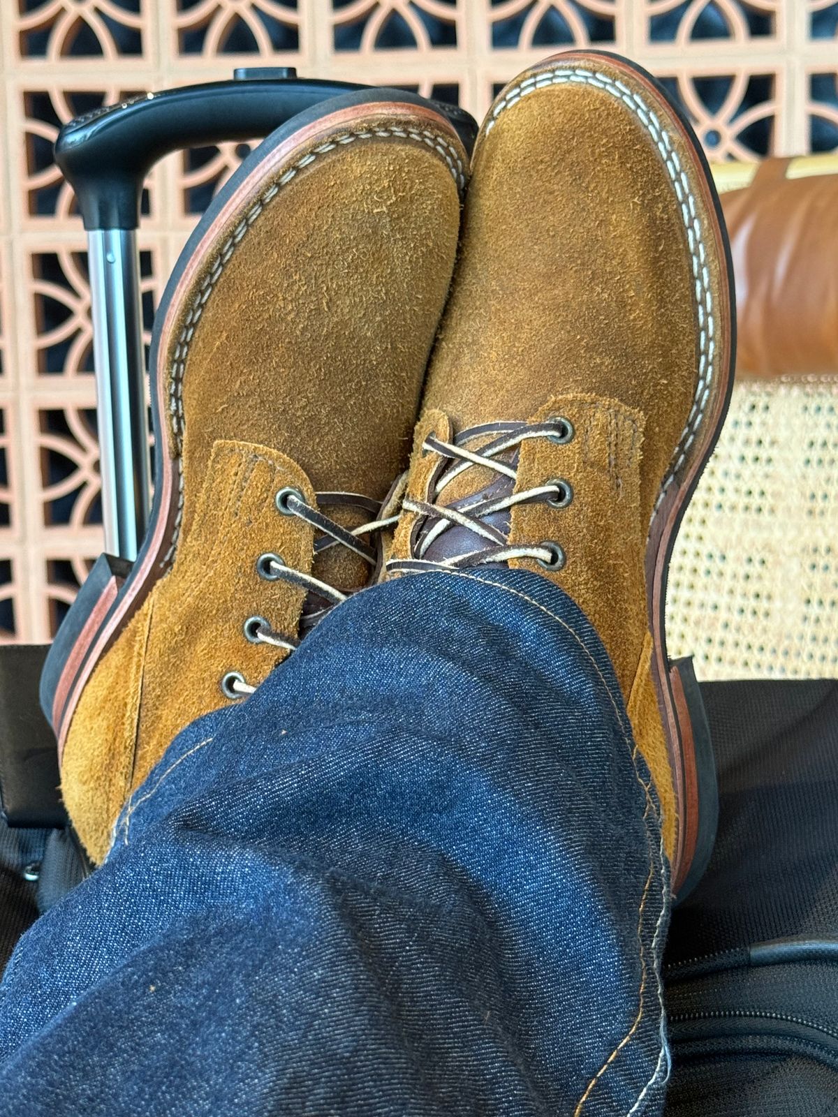 Photo by robrules on October 24, 2025 of the Nicks MTO in Law Tanning Brown Roughout Shruken Bison.