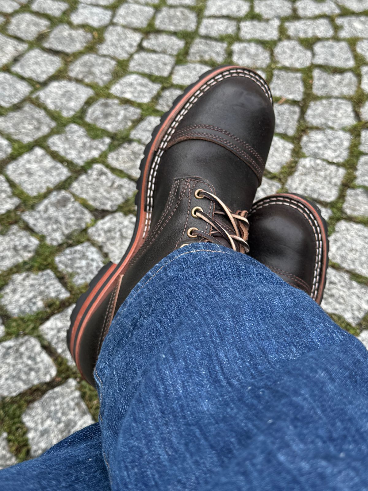 Photo by robrules on September 14, 2024 of the Nicks MTO in Horween Brown Waxed Flesh.