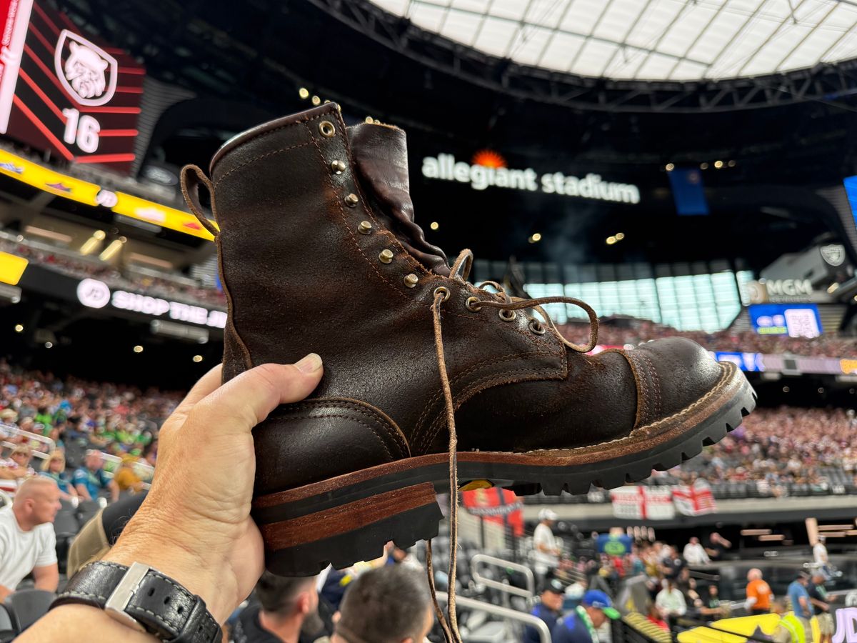 Photo by robrules on March 1, 2025 of the Nicks MTO in Horween Brown Waxed Flesh.