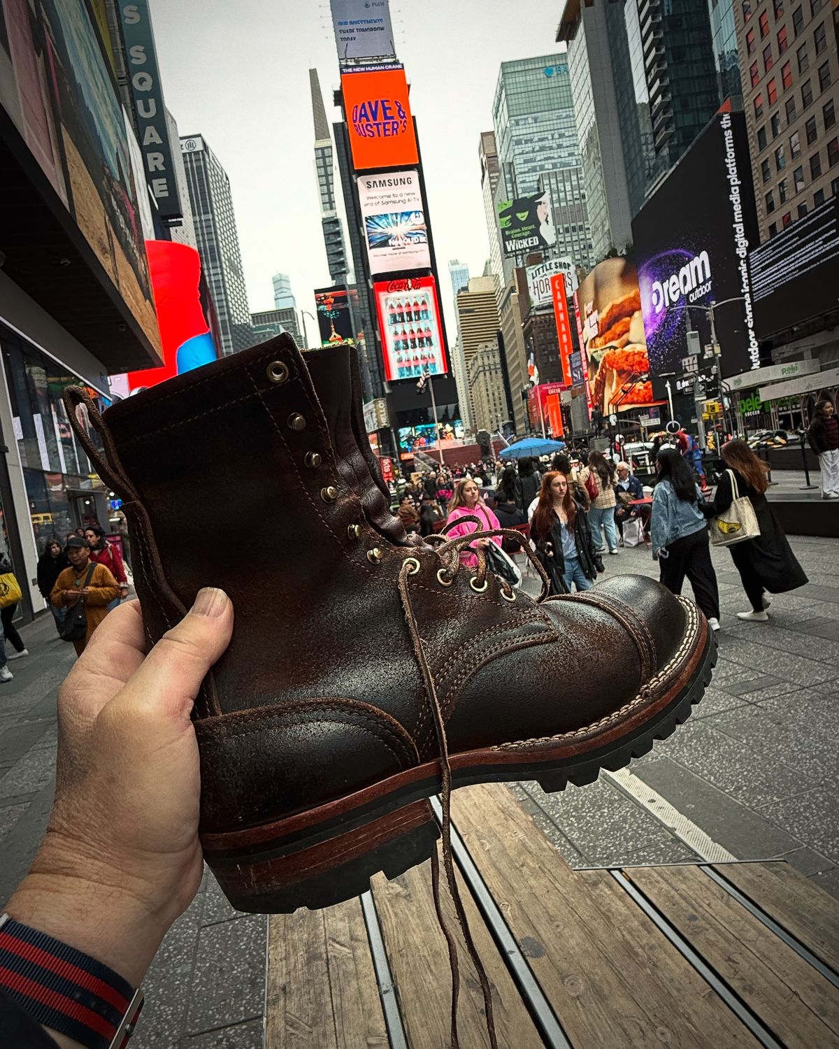 Photo by robrules on April 6, 2025 of the Nicks MTO in Horween Brown Waxed Flesh.