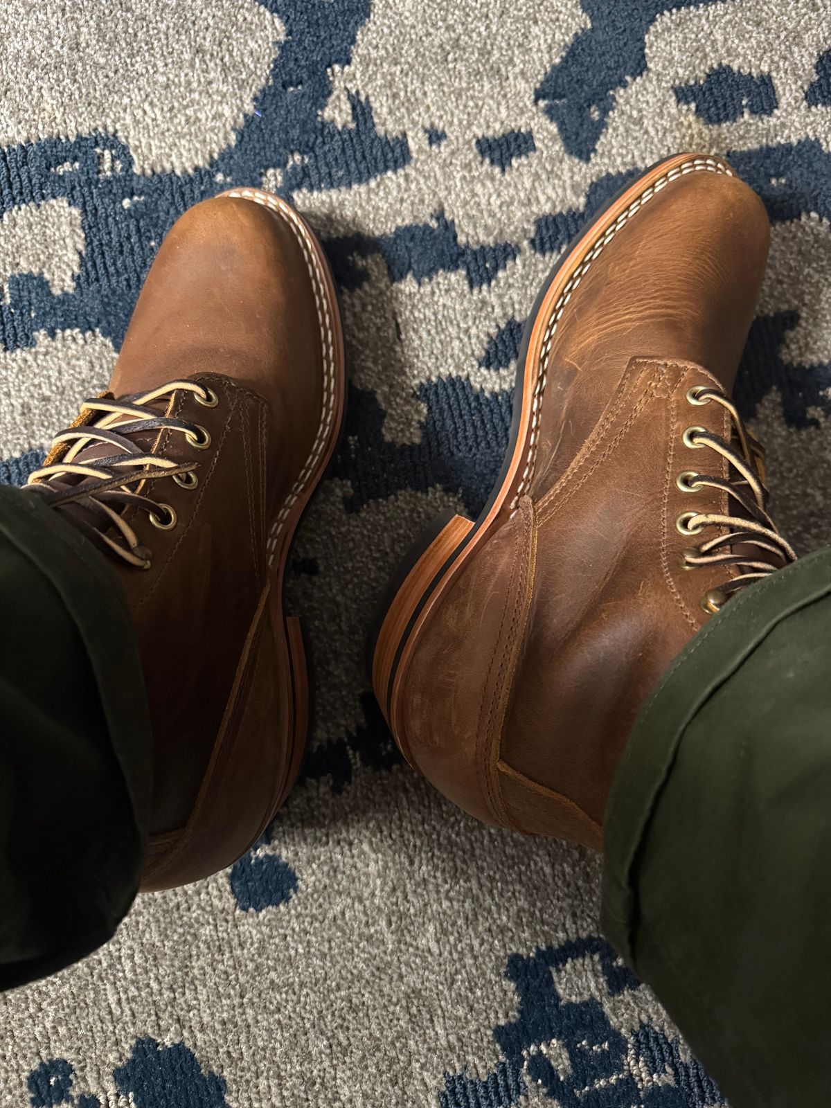 Photo by robrules on April 1, 2025 of the Nicks MTO in Horween Whiskey Predator.