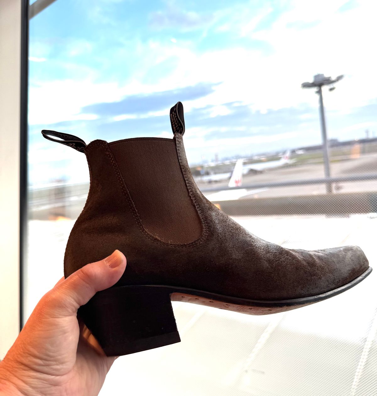 Photo by robrules on October 5, 2025 of the R.M. Williams Sante Fe in C.F. Stead Waxy Commander Stone.