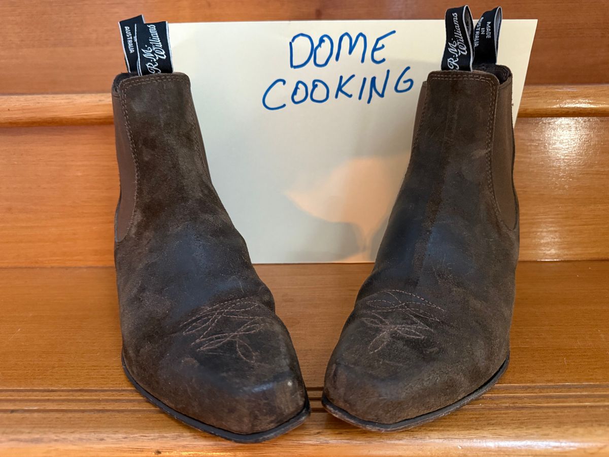 Photo by robrules on November 3, 2025 of the R.M. Williams Sante Fe in C.F. Stead Waxy Commander Stone.