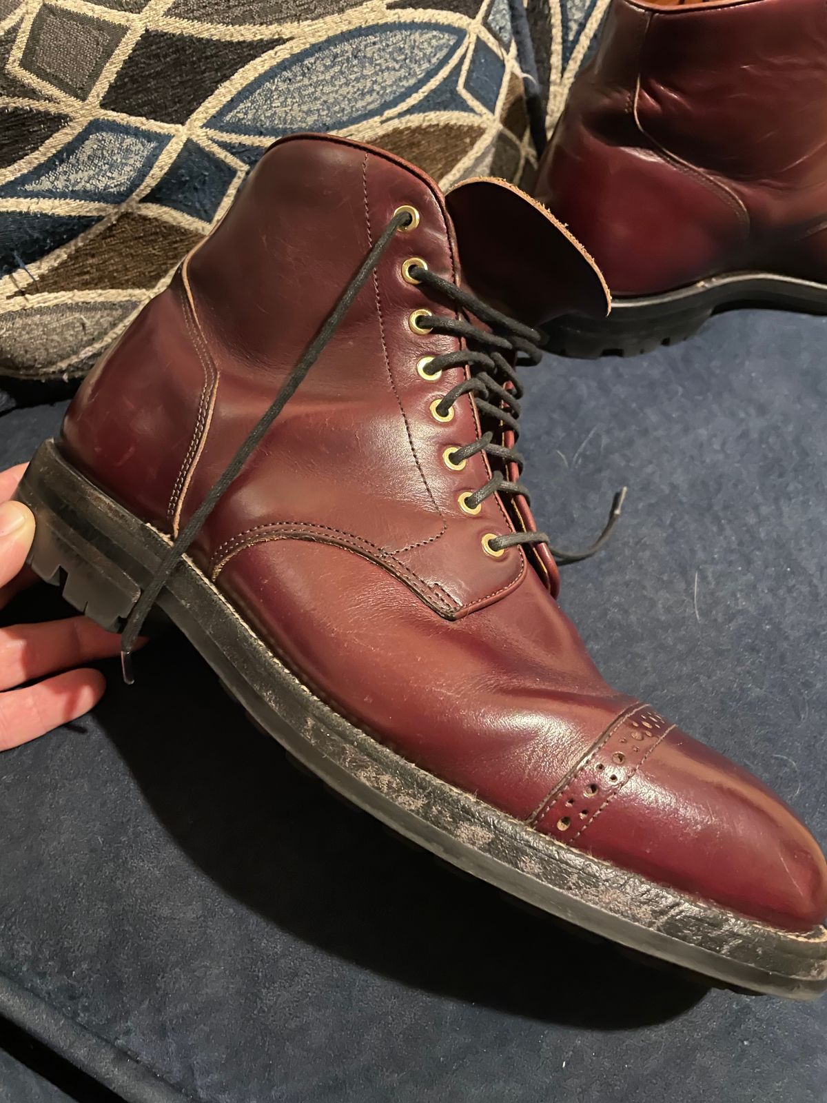 Photo by JGWTP on November 26, 2024 of the Grant Stone Garrison Boot in Horween Color 8 Chromexcel.