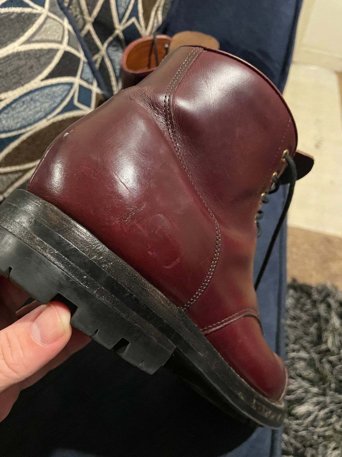 Photo by JGWTP on November 26, 2024 of the Grant Stone Garrison Boot in Horween Color 8 Chromexcel.