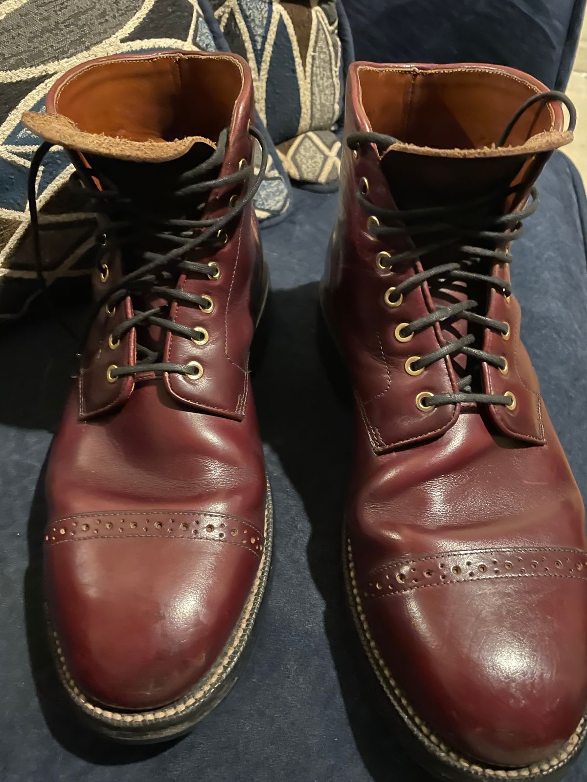 Photo by JGWTP on November 26, 2024 of the Grant Stone Garrison Boot in Horween Color 8 Chromexcel.